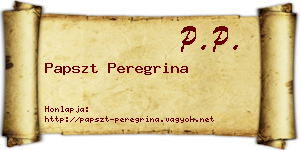 Papszt Peregrina névjegykártya